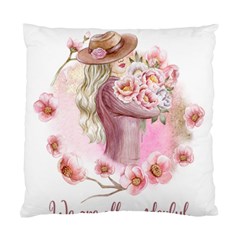 Women With Flowers Standard Cushion Case (one Side) by fashiontrends