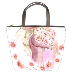 Women With Flowers Bucket Bag by fashiontrends