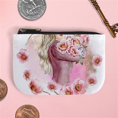 Women With Flowers Mini Coin Purse by fashiontrends