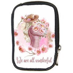 Women With Flowers Compact Camera Leather Case by fashiontrends