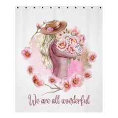 Women With Flowers Shower Curtain 60  X 72  (medium)  by fashiontrends