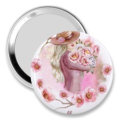 Women With Flowers 3  Handbag Mirrors by fashiontrends