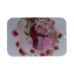 Women With Flowers Open Lid Metal Box (silver)  