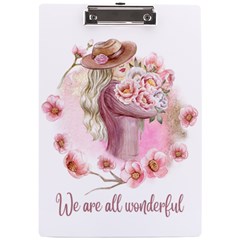 Women With Flowers A4 Acrylic Clipboard by fashiontrends