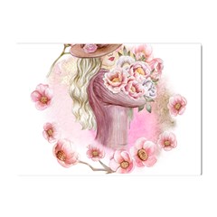 Women With Flowers Crystal Sticker (a4) by fashiontrends