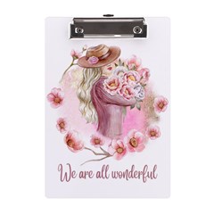 Women With Flowers A5 Acrylic Clipboard by fashiontrends