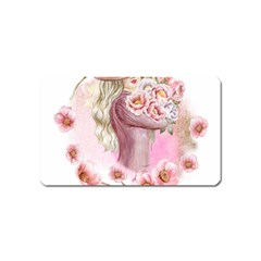 Women With Flower Magnet (name Card) by fashiontrends