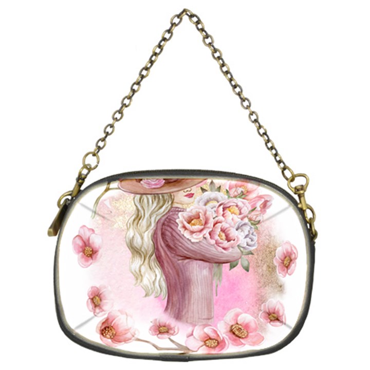 Women with flower Chain Purse (Two Sides)