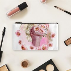 Women With Flower Cosmetic Bag (small) by fashiontrends