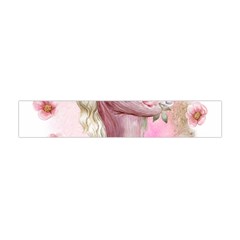 Women With Flower Premium Plush Fleece Scarf (mini) by fashiontrends