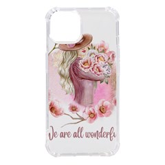 Women With Flower Iphone 14 Tpu Uv Print Case by fashiontrends