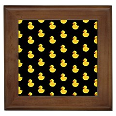 Rubber Duck Framed Tile by Valentinaart