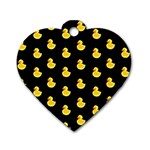 Rubber duck Dog Tag Heart (Two Sides) Front