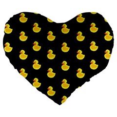 Rubber duck Large 19  Premium Flano Heart Shape Cushions