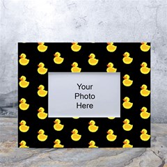 Rubber Duck White Tabletop Photo Frame 4 x6  by Valentinaart