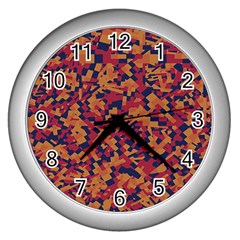 Kaleidoscope Dreams  Wall Clock (silver) by dflcprintsclothing