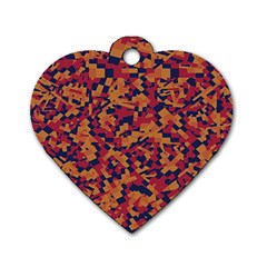 Kaleidoscope Dreams  Dog Tag Heart (one Side) by dflcprintsclothing