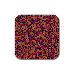 Kaleidoscope Dreams  Rubber Square Coaster (4 Pack) by dflcprintsclothing