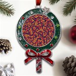 Kaleidoscope Dreams  Metal X Mas Lollipop with Crystal Ornament Front