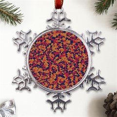 Kaleidoscope Dreams  Metal Large Snowflake Ornament by dflcprintsclothing