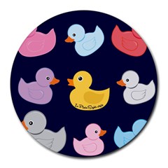 Duck Pattern Round Mousepad