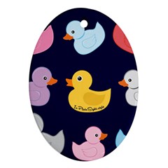 Duck Pattern Ornament (oval)