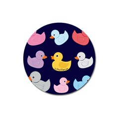 Duck Pattern Magnet 3  (round)