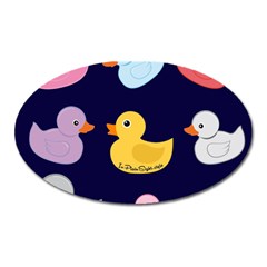 Duck Pattern Oval Magnet