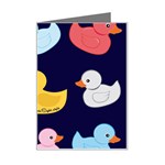 Duck Pattern Mini Greeting Card Left