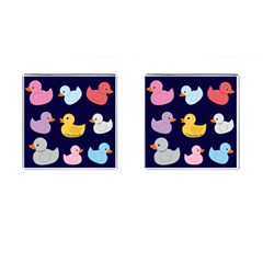 Duck Pattern Cufflinks (square) by NerdySparkleGoth