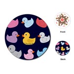 Duck Pattern Playing Cards Single Design (Round) Front