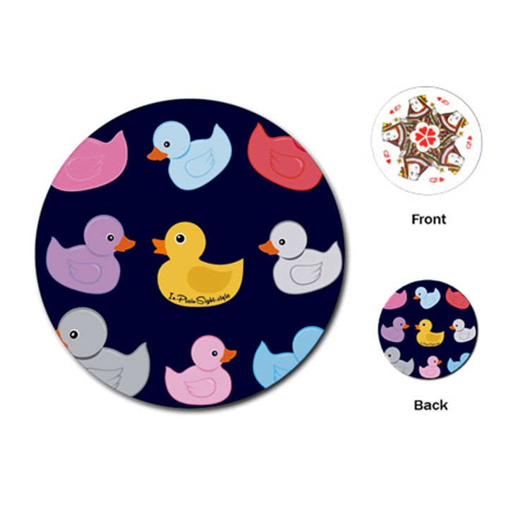 Duck Pattern Playing Cards Single Design (Round)