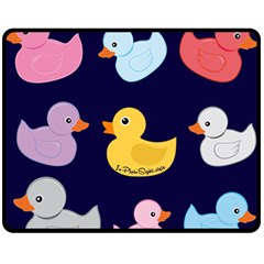 Duck Pattern Fleece Blanket (medium) by NerdySparkleGoth