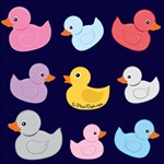 Duck Pattern Play Mat (Rectangle) Front