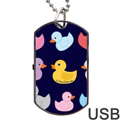 Duck Pattern Dog Tag Usb Flash (one Side) by NerdySparkleGoth