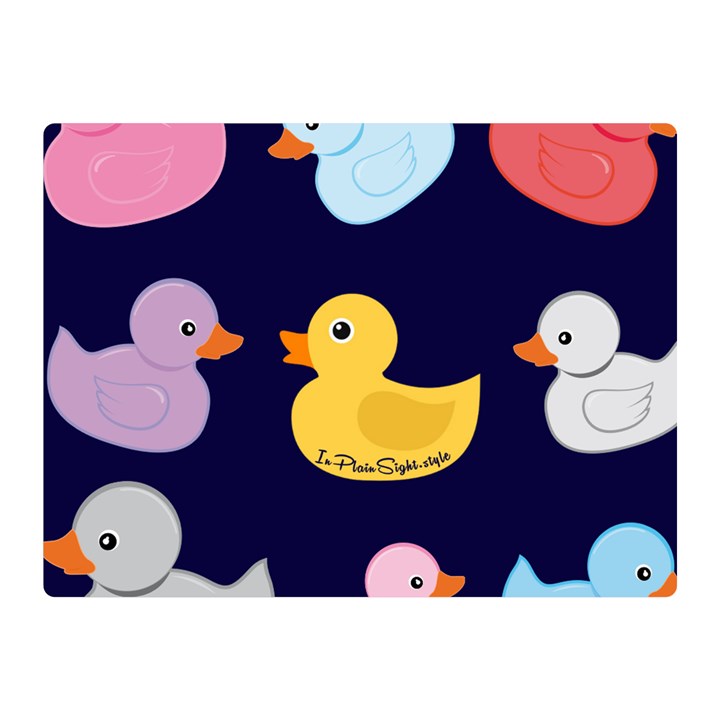 Duck Pattern Two Sides Premium Plush Fleece Blanket (Mini)