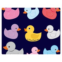 Duck Pattern Two Sides Premium Plush Fleece Blanket (medium) by NerdySparkleGoth