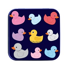 Duck Pattern Square Metal Box (black)