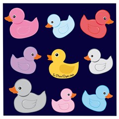 Duck Pattern Wooden Puzzle Square