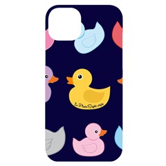 Duck Pattern Iphone 14 Plus Black Uv Print Case by NerdySparkleGoth