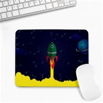 Rocket Halftone Astrology Astronaut Small Mousepad Front