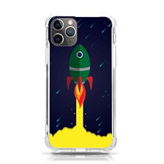 Rocket Halftone Astrology Astronaut Iphone 11 Pro 5 8 Inch Tpu Uv Print Case by Bangk1t