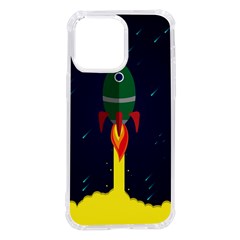 Rocket Halftone Astrology Astronaut Iphone 14 Pro Max Tpu Uv Print Case by Bangk1t