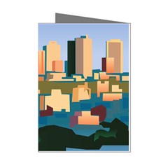 City Buildings Urban Dawn Mini Greeting Cards (pkg Of 8) by Bangk1t