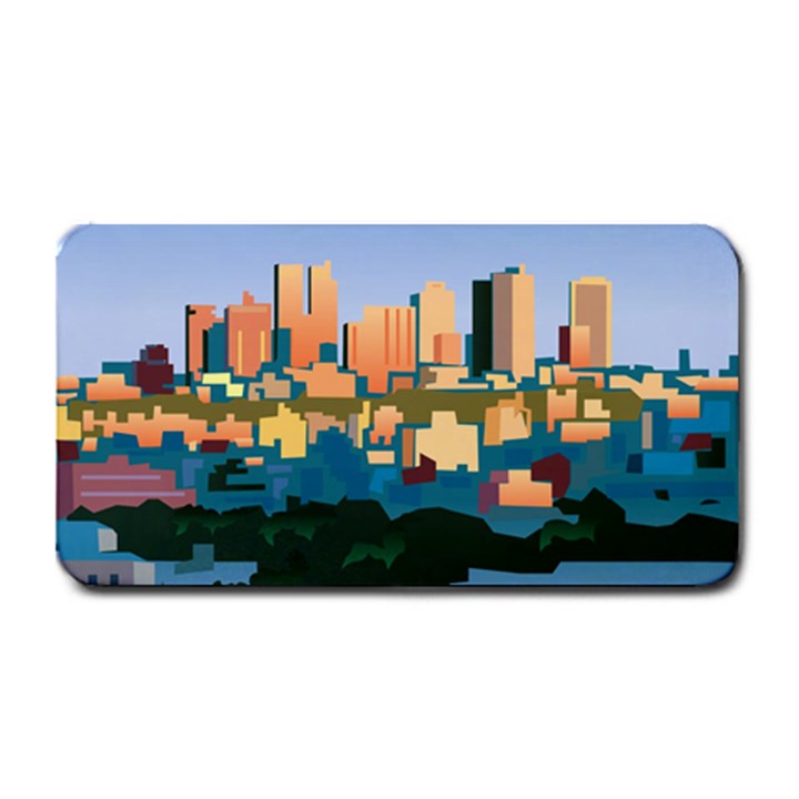 City Buildings Urban Dawn Medium Bar Mat