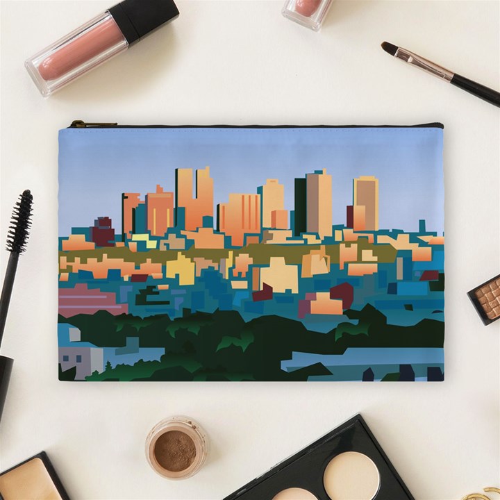 City Buildings Urban Dawn Cosmetic Bag (Large)