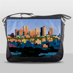 City Buildings Urban Dawn Messenger Bag by Bangk1t