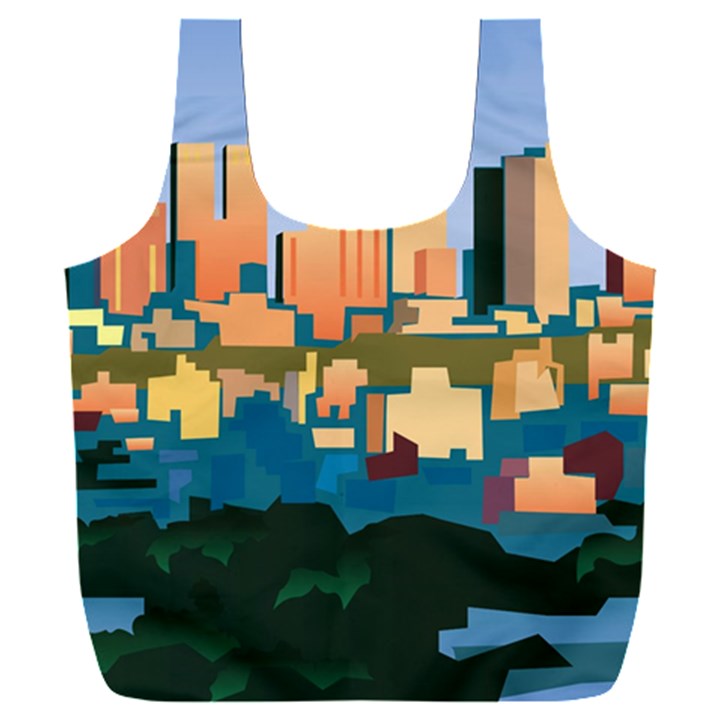 City Buildings Urban Dawn Full Print Recycle Bag (XXL)