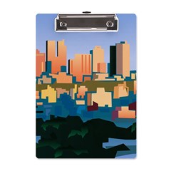 City Buildings Urban Dawn A5 Acrylic Clipboard by Bangk1t