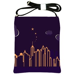 Skyscraper Town Urban Towers Shoulder Sling Bag by Bangk1t